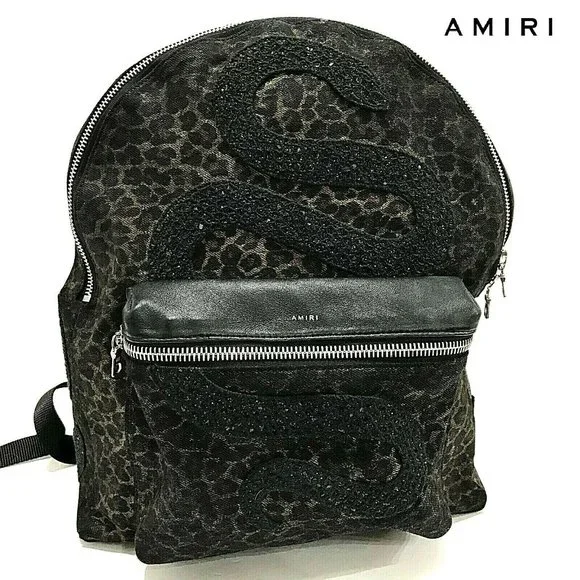 AMIRI | Bags | Amiri Leopard Sequin Applique Snake Backpack  display picture 3